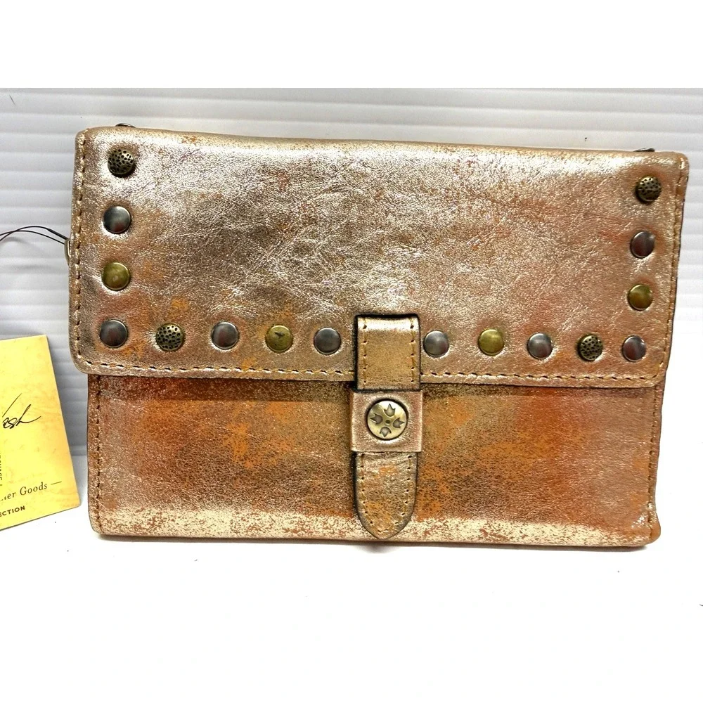 Patricia Nash Colli Leather Wallet W/ RFID Protection- ROSE GOLD BRONZE NEW